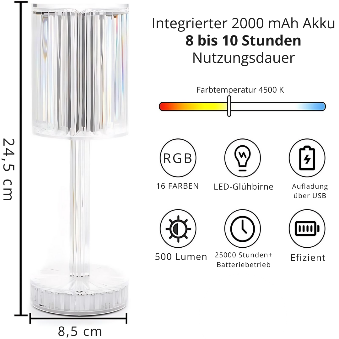 Kristall Tischleuchte